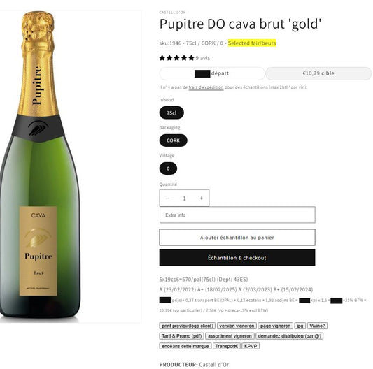 Extra service online: product-pagina