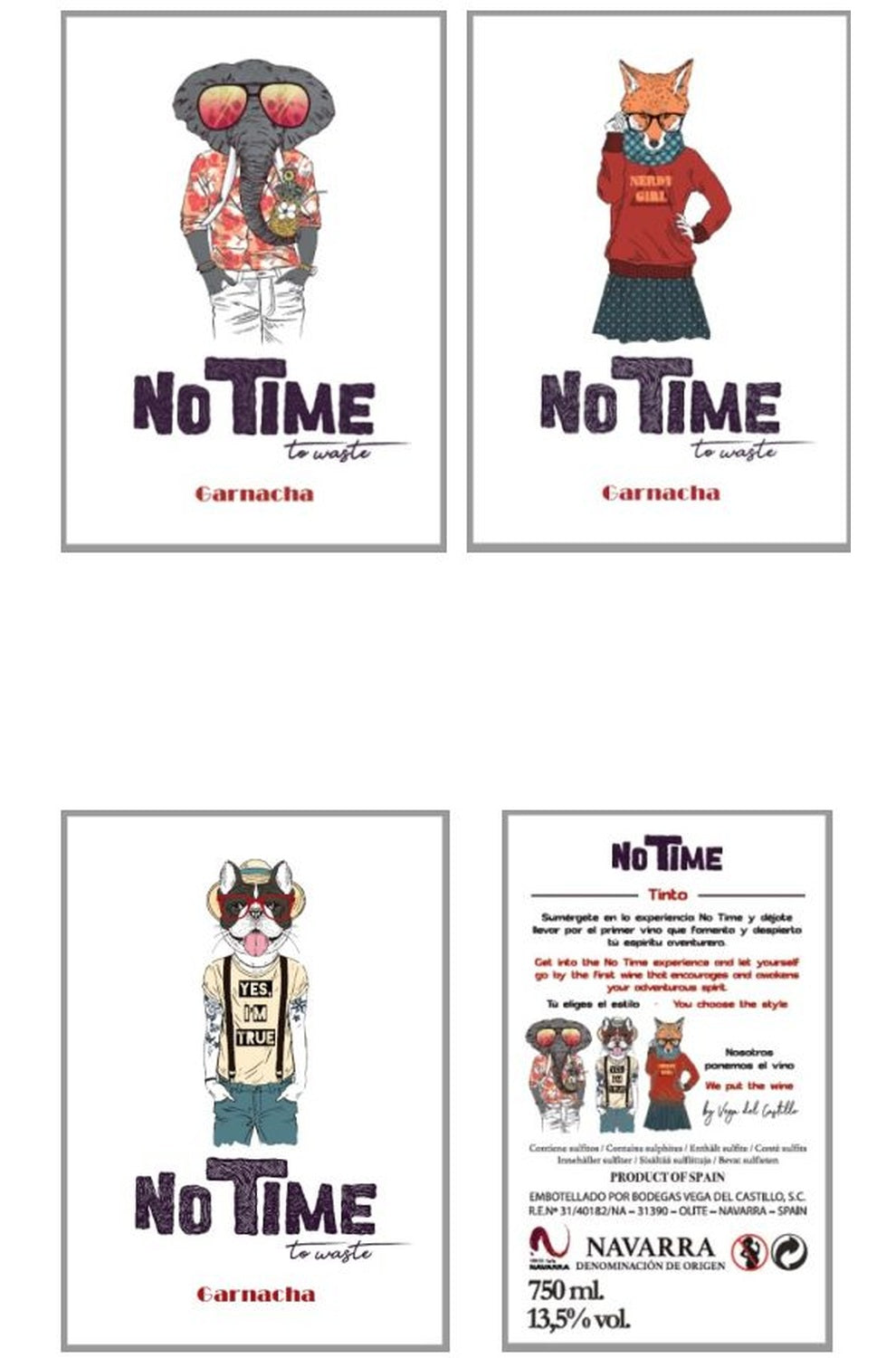 No Time (3 labels in 1 case) DO Navarra Garnacha