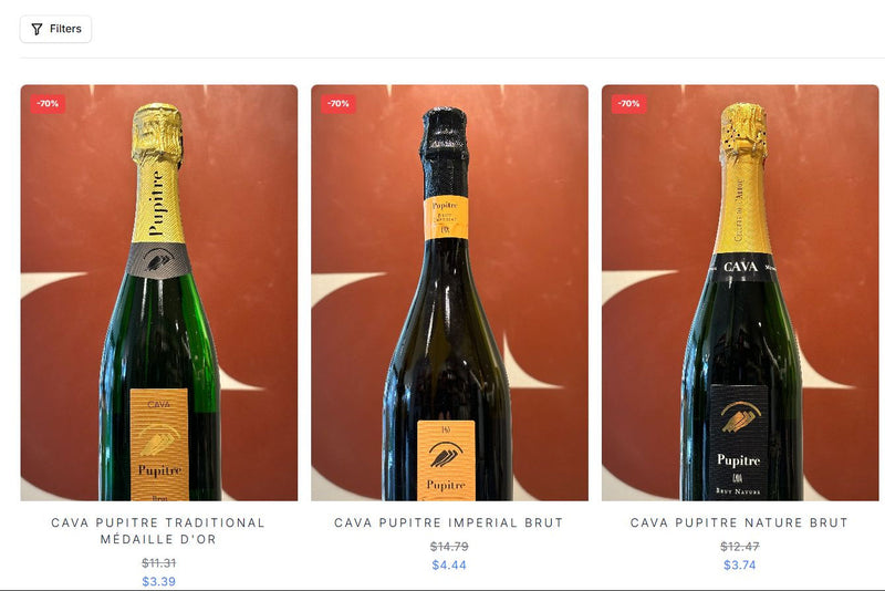 Site web frauduleux d'un négociant en vins entièrement copié