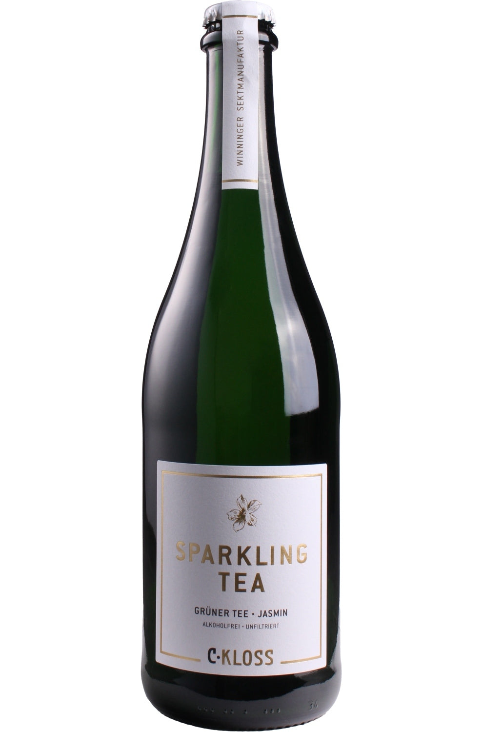 C-Kloss Sparkling TEA 0°Alc (clear) (CAP) Green tea - Jasmin unfiltered  [white label]