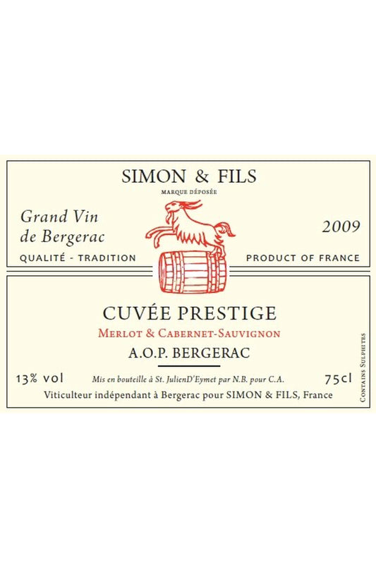 Simon et Fils Cuvée Prestige AOP bergerac rouge