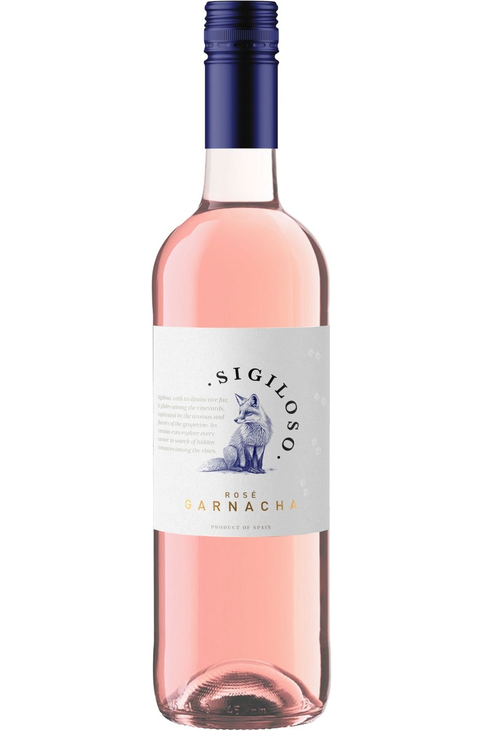 Sigilosa wine of Spain garnacha rosado (purple SCREWCAP)