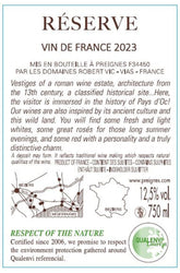 Sans étiquette frontale (SCREWCAP)(CE Réserve) vin de france rosé