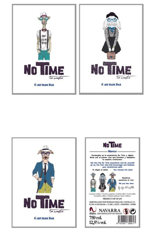 No Time (3 labels in 1 case) DO Navarra Blanco