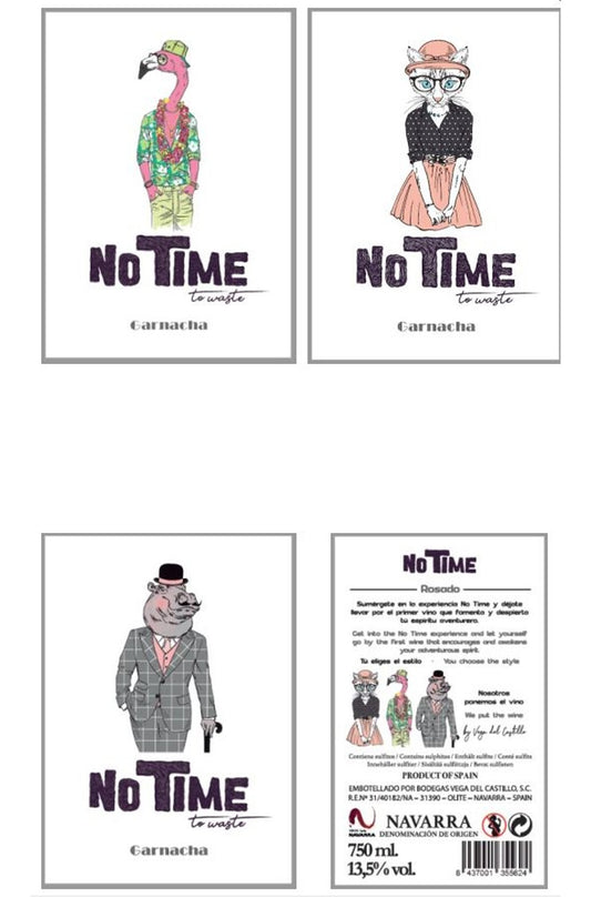 No Time (3 labels in 1 case) DO Navarra rosado