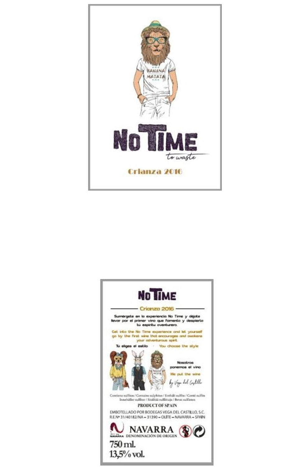 No Time (3 labels in 1 case) DO Navarra Crianza