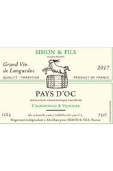 Simon et Fils: Cuvée Belle Epine IGP d'oc chardonnay-viognier blanc (bouchon)