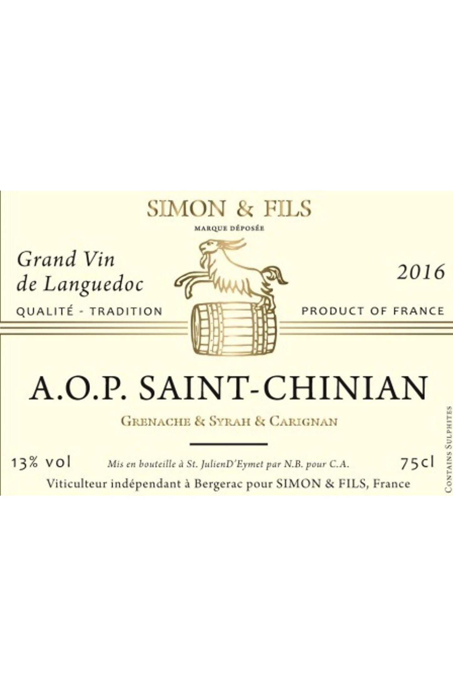 Simon et Fils: Chateau Fontanche 'Les Uyères' AOP saint-chinian rouge